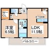 リオブランコ 1LDKの間取り