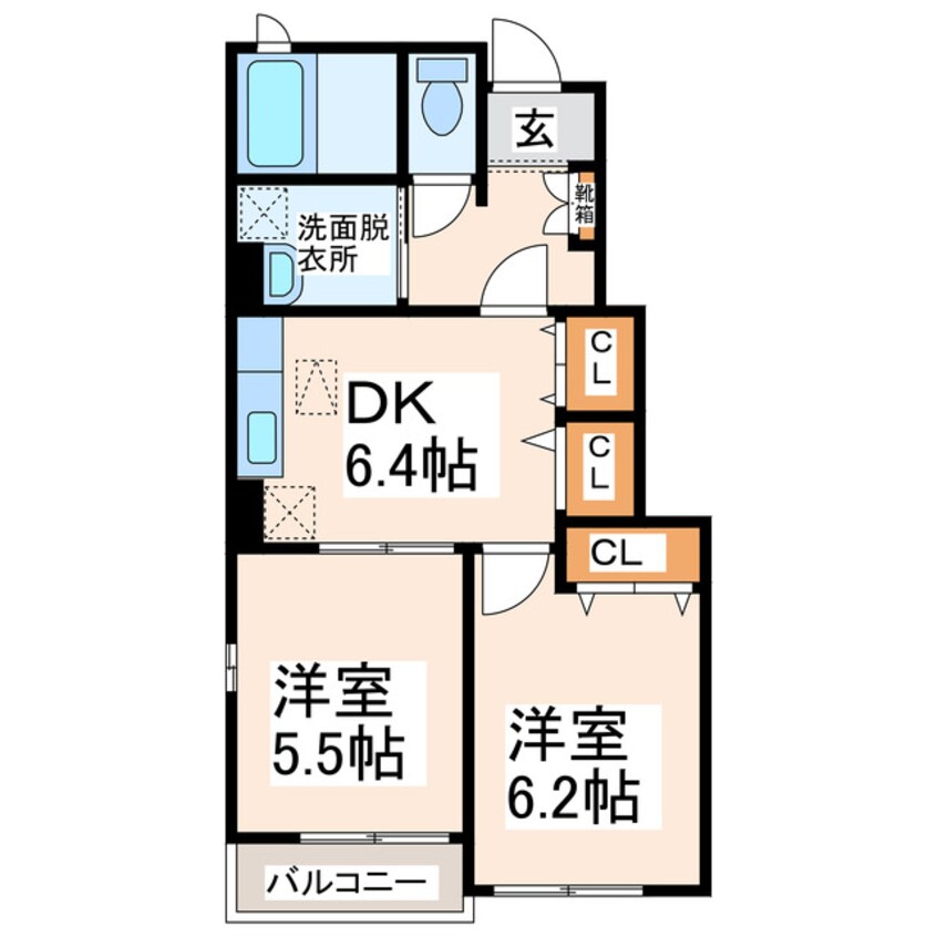 間取図 グローリーラビーンＡ