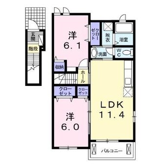 間取図 フラットコート山鹿AB