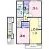 マーベラスビューＡ　（植木町） 2LDKの間取り