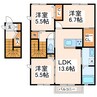 グランコート光の森 3LDKの間取り