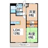 サンビレッジ葉山台壱番館・弐番館・参番館 2LDKの間取り