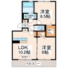 プレル八景水谷 2LDKの間取り