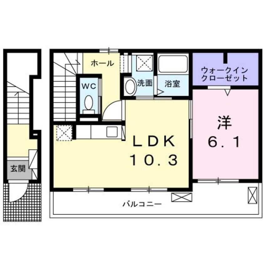 間取図 エステート龍田