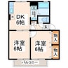 ウィルモア輝 2DKの間取り