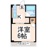 サンヒルズV 1Kの間取り