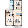 ソフィア梶尾 2LDKの間取り