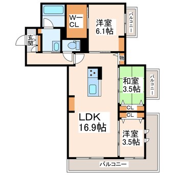 間取図 シャーメゾンBloom Stage