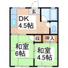 ハイツ万石 2DKの間取り