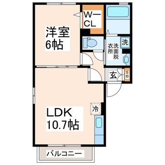 間取図 産交バス（熊本市）/新南部入口 徒歩6分 1階 築19年