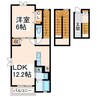 サザンクロスⅡ 1LDKの間取り