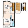 サザンクロスⅡ 1LDKの間取り