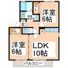 ウィルモア池田Ⅱ 2LDKの間取り