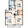 クラール 2LDKの間取り