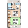 古閑アパート(黒髪1丁目) 2Kの間取り