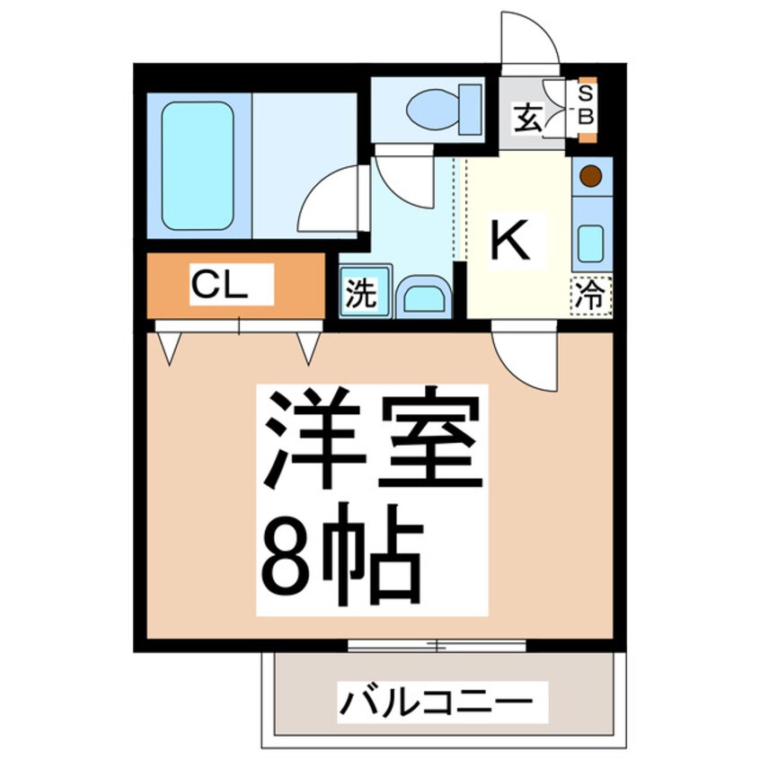 間取図 熊本電鉄バス（熊本市）/舟場 徒歩4分 1階 築22年