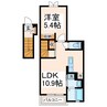 Vent Vert V 1LDKの間取り