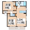 サクラージュⅡ 2LDKの間取り