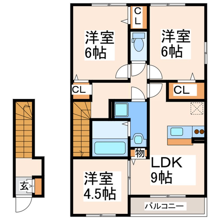 間取図 ディールーム清水東町Ⅱ