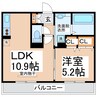 アルヴィータ 1LDKの間取り