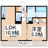 アルヴィータ 1LDKの間取り
