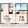 アルヴィータ 1LDKの間取り
