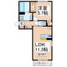 アルヴィータ 1LDKの間取り