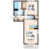 アルヴィータ 1LDKの間取り