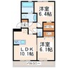 鹿児島本線/植木駅 徒歩36分 3階 築7年 2LDKの間取り