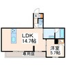 シャーメゾン妙体寺町　伴 1LDKの間取り