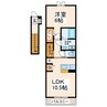 カルムⅡ 1LDKの間取り