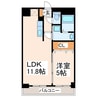 マウンテンフィールド坪井 1LDKの間取り