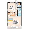 フォーナイン 1LDKの間取り