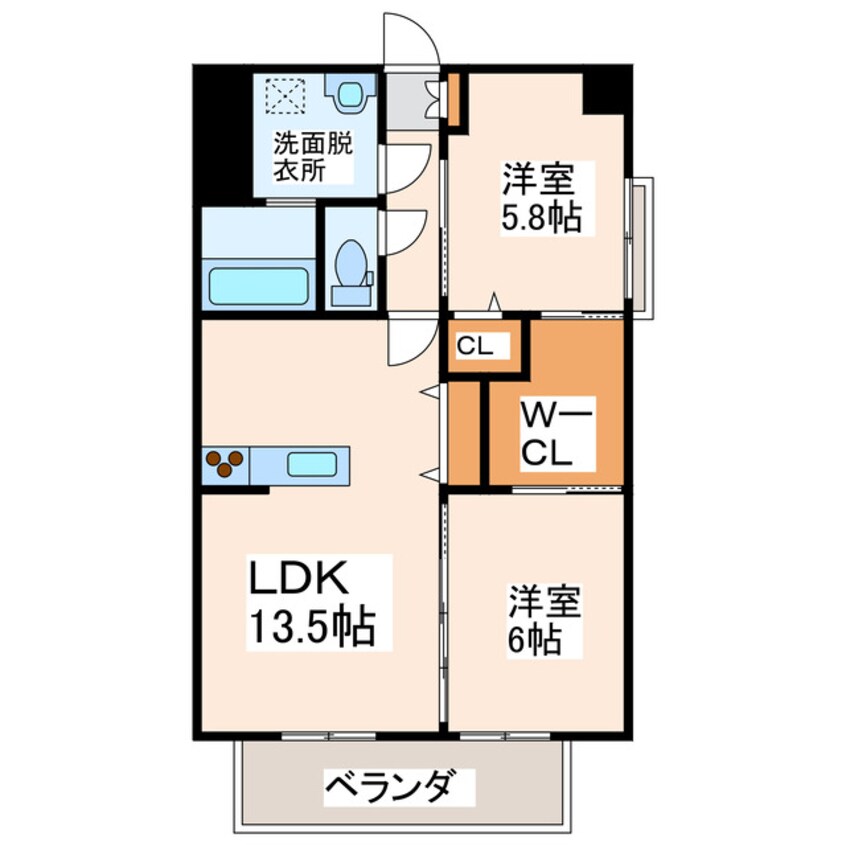 間取図 A REST新町