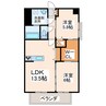 A REST新町 2LDKの間取り