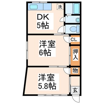 間取図 第16黒髪ハイツ