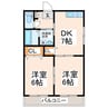 フォルシアⅡ 2DKの間取り