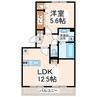 フェリジエ 1LDKの間取り