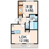 フェリジエ 1LDKの間取り