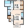 グローリー　Ｊ 1LDKの間取り