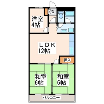 間取図 プリベール武蔵