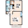 エテルナ須屋 1LDKの間取り
