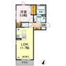 セキュレア須屋　Ｌ 1LDKの間取り