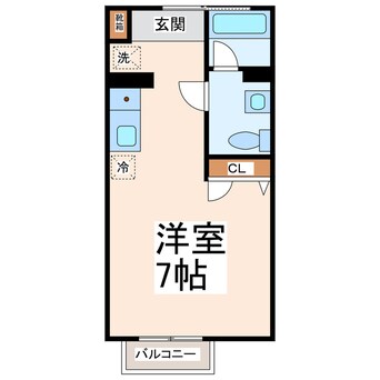 間取図 メロンハウス鶴羽田