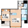 熊本市電Ａ系統<熊本市交通局>/九品寺交差点駅 徒歩3分 3階 築9年 1LDKの間取り