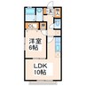 エスポワール弐番館 1LDKの間取り