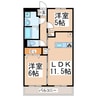 Maison　CHARITE 2LDKの間取り