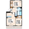 サンハイム合志 2LDKの間取り