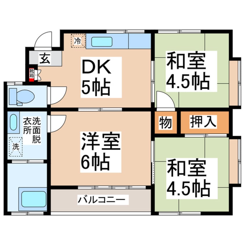 間取図 コーポ黒石