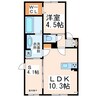 セキュレア須屋　Ｄ・E 1LDK+Sの間取り